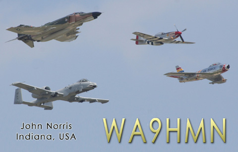 WA9HMN Plane QSL